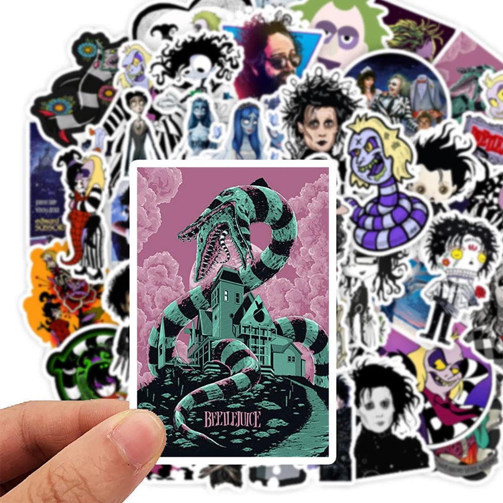 10/30/50PCS Tim Burton Classic Movie Stickers Skateboard Fridge Laptop Travel Luggage Cool Graffiti Sticker Decals for Kid Toy