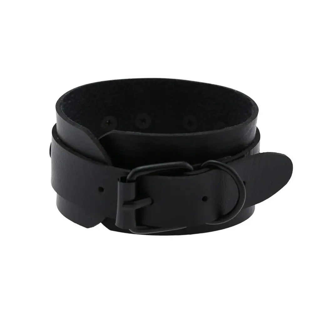 All balck punk heart  bracelets women men Leather Wristband Bracelet Cuff goth jewelry gothic  emo armbands cosplay accessories