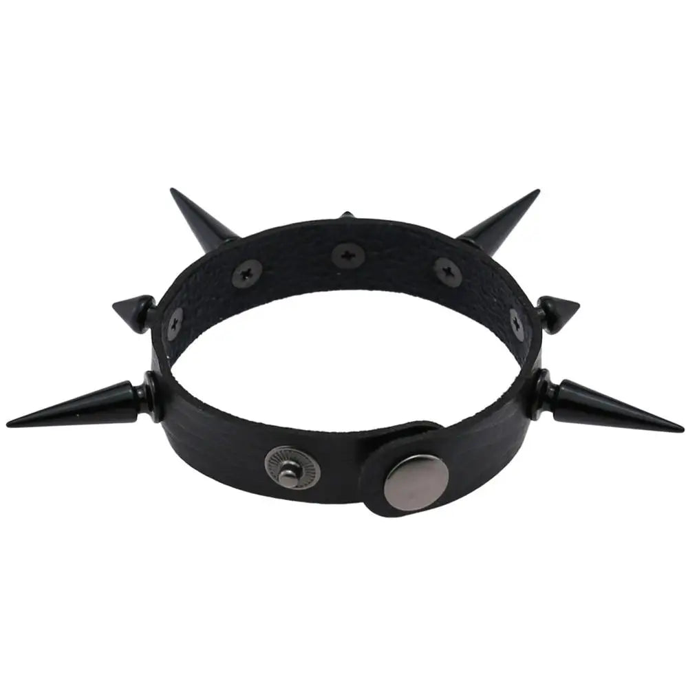 Punk Spike Bracelet Men's Wrist Jewelry Gothic Bracelet With Spikes Comfortable Rivet Studded Wristband Emo Goth Accessories