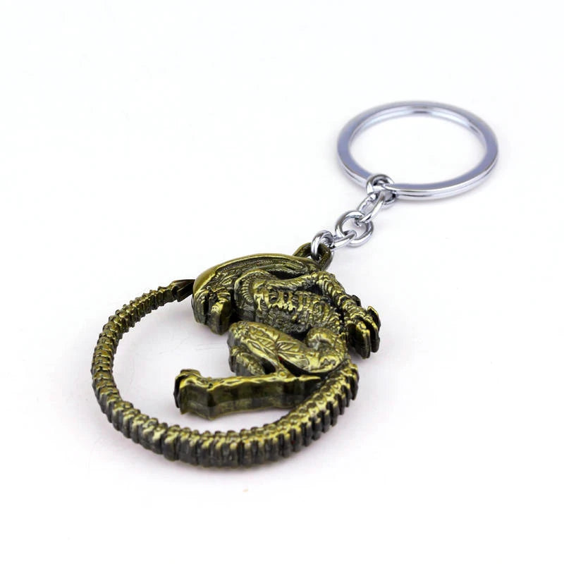 Avp Alien V Predator Covenant Keychains Alien Xenomorph Queen Prometheus Keyring Key Chain Ring Vintage Movie Jewelry