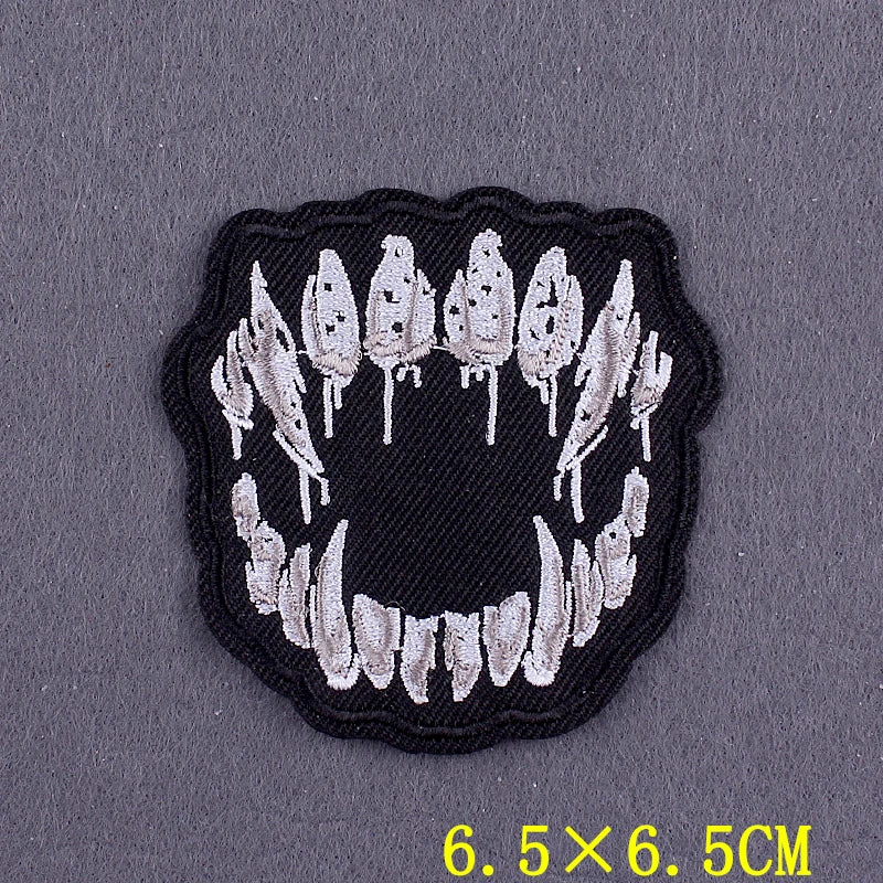 DIY Horror Iron On Embroidered Patches