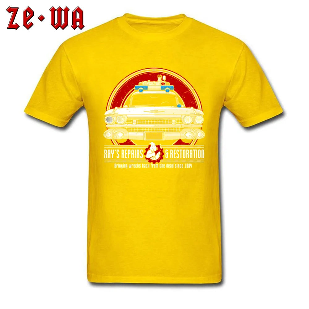 Corvette Car Styling T-Shirt Rays Repairs And Restoration Ghostbusters Image T Shirt Mens Autumn Tops & Tees Cool T-shirts