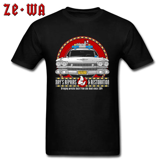 Corvette Car Styling T-Shirt Rays Repairs And Restoration Ghostbusters Image T Shirt Mens Autumn Tops & Tees Cool T-shirts