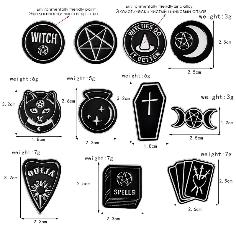 Witches do it better witch ouija spells black moon pins Badges Brooches Lapel pin Enamel pin Backpack Bag Accessories Witch pin