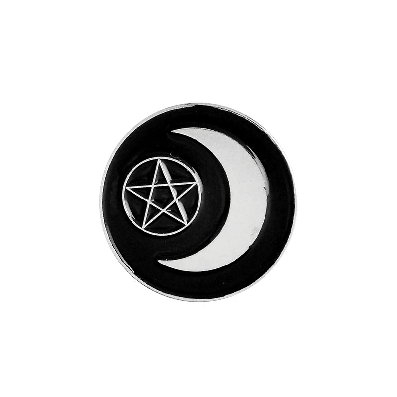 Miss Zoe Handmade Witch Ouija Moon Tarot BooK New Goth Style Enamel Pins Badge Denim Jacket Jewelry Gifts Brooches for Women Men