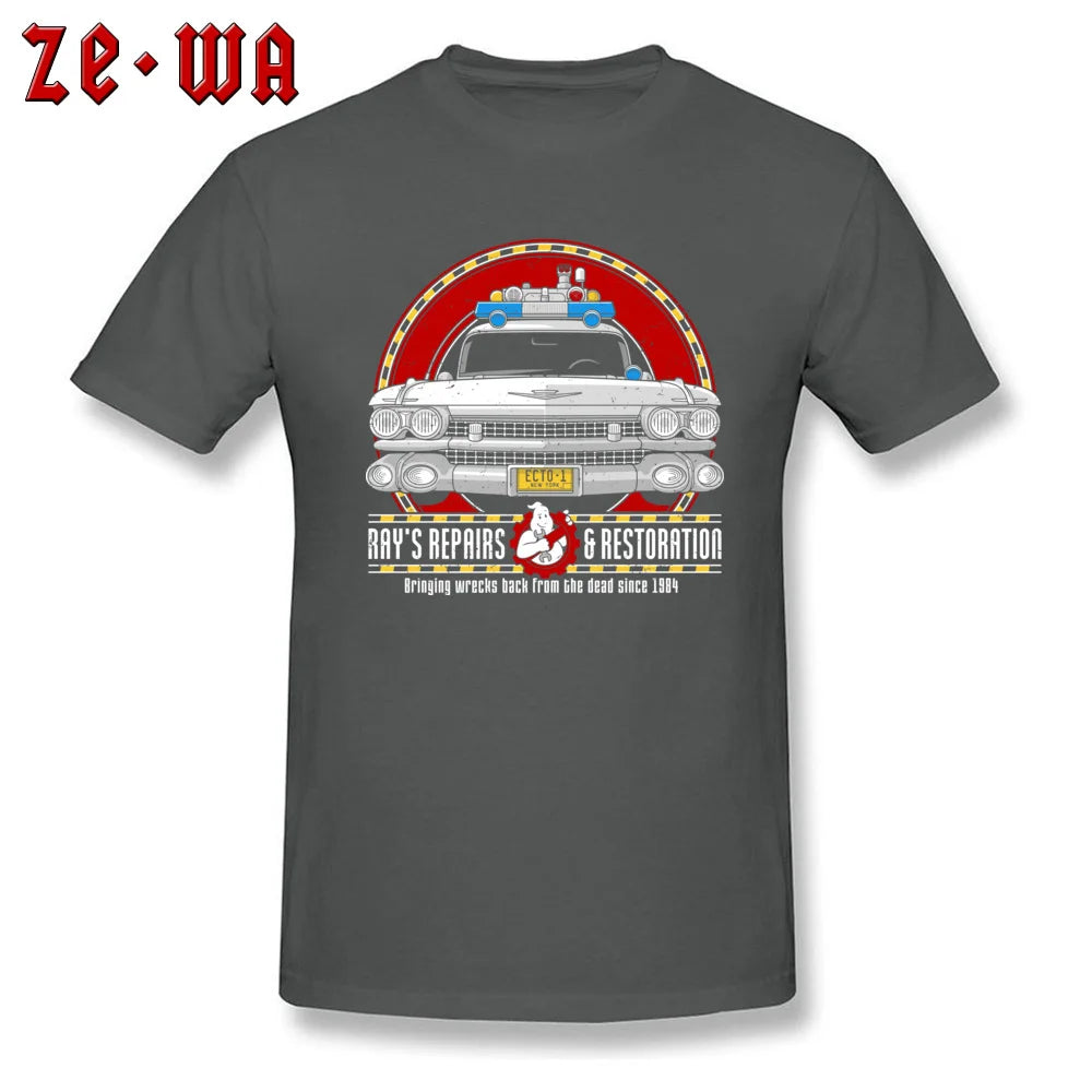 Corvette Car Styling T-Shirt Rays Repairs And Restoration Ghostbusters Image T Shirt Mens Autumn Tops & Tees Cool T-shirts