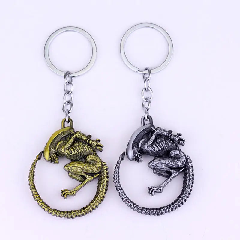 Avp Alien V Predator Covenant Keychains Alien Xenomorph Queen Prometheus Keyring Key Chain Ring Vintage Movie Jewelry