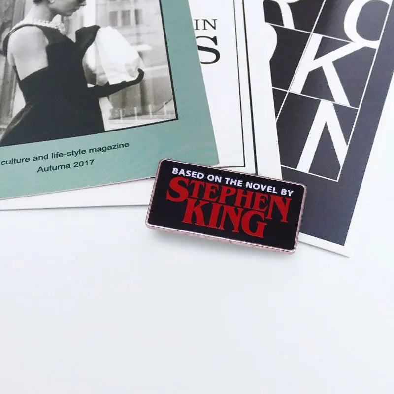 Based on The Novel By Stephen King Pin horror supernatural suspense crime science-fiction fantasy novels American Author Brooch