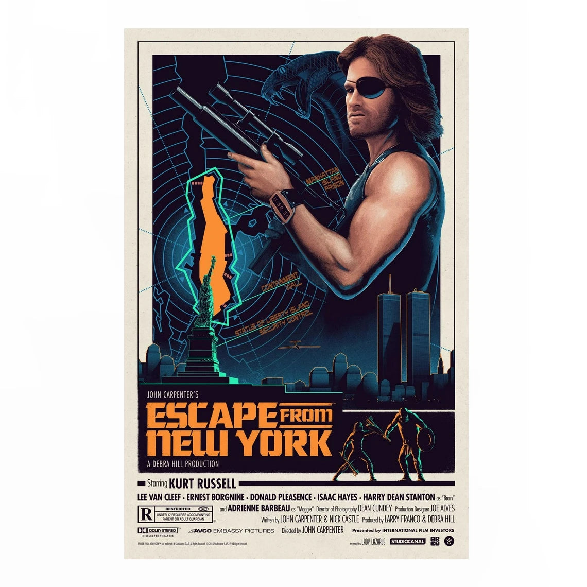 Escape from New York Alternative Snake Plissken Post Apocalyptic Movie Film Poster