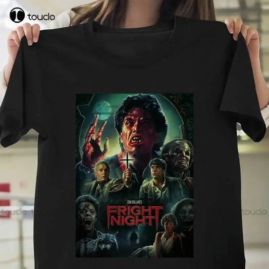 Fright Night 80S Horror Movie Poster T-Shirt Size S-5Xl Fright Night Shirt Horror Movie Shirt Scary Movie Vintage 80S Shirt