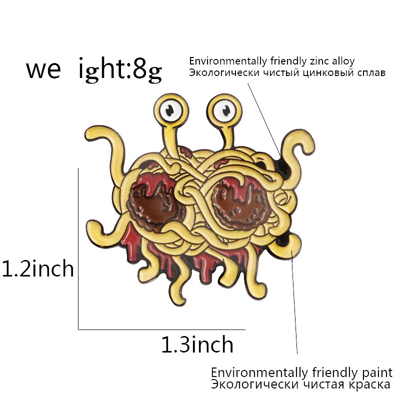 Flying Spaghetti Monster Pin