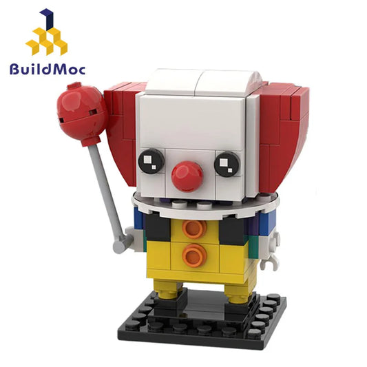 Buildmoc Horror Movie Figures Stephen King It Pennywise the clown Brickheadz Joker Doll Building Blocks Toys For Children Gift