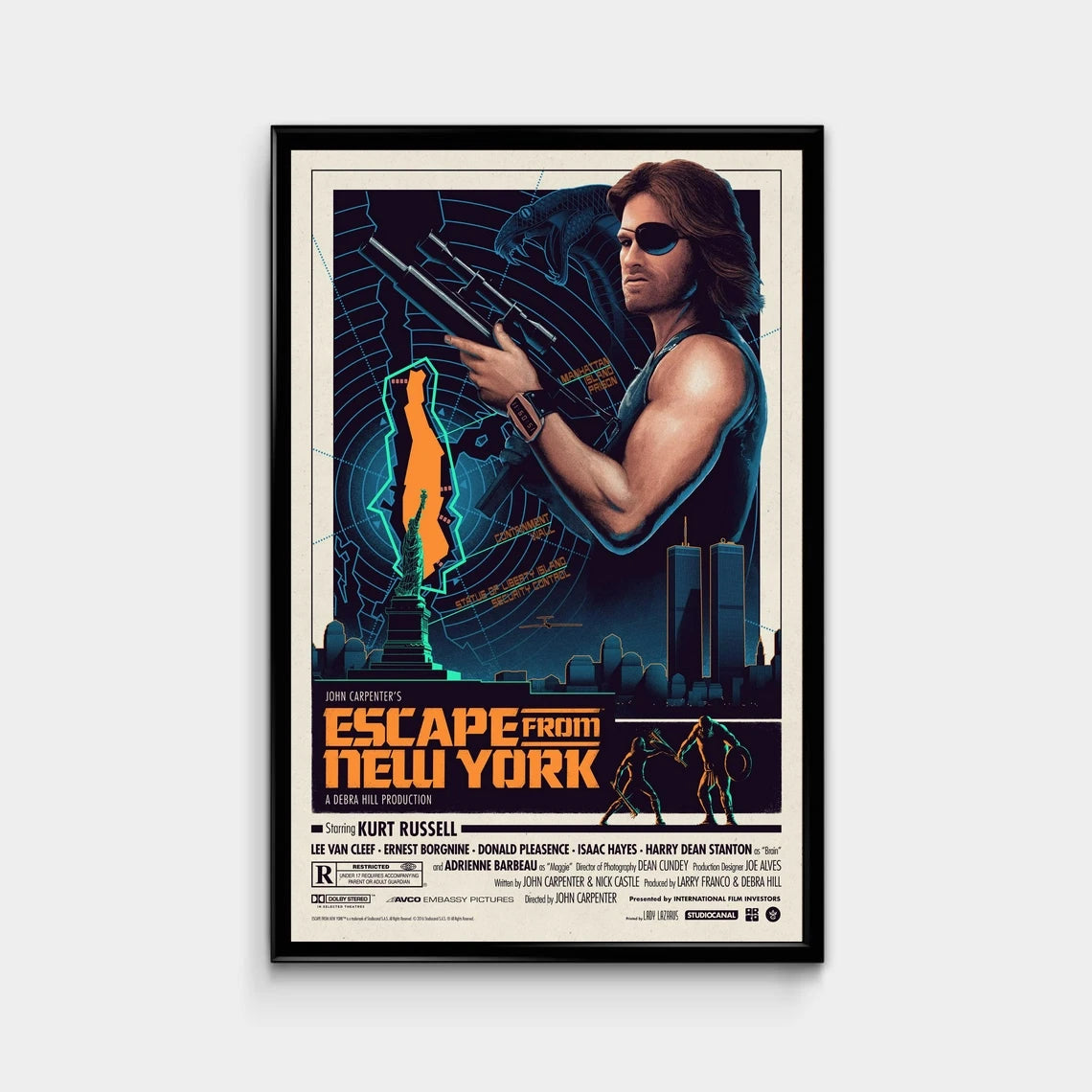 Escape from New York Alternative Snake Plissken Post Apocalyptic Movie Film Poster