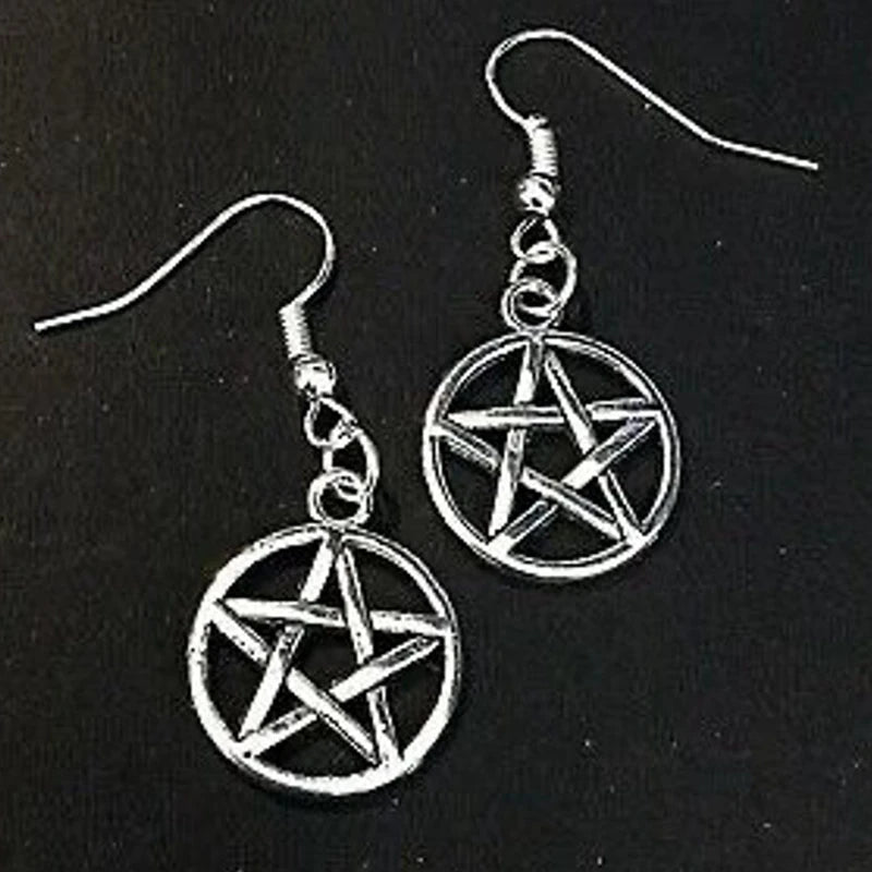 Witch Pentagram Earrings, Gothic Earrings, Emo Earrings, Witchy Earrings, PunkN Disorder, Etsy's Witches, Best Seller