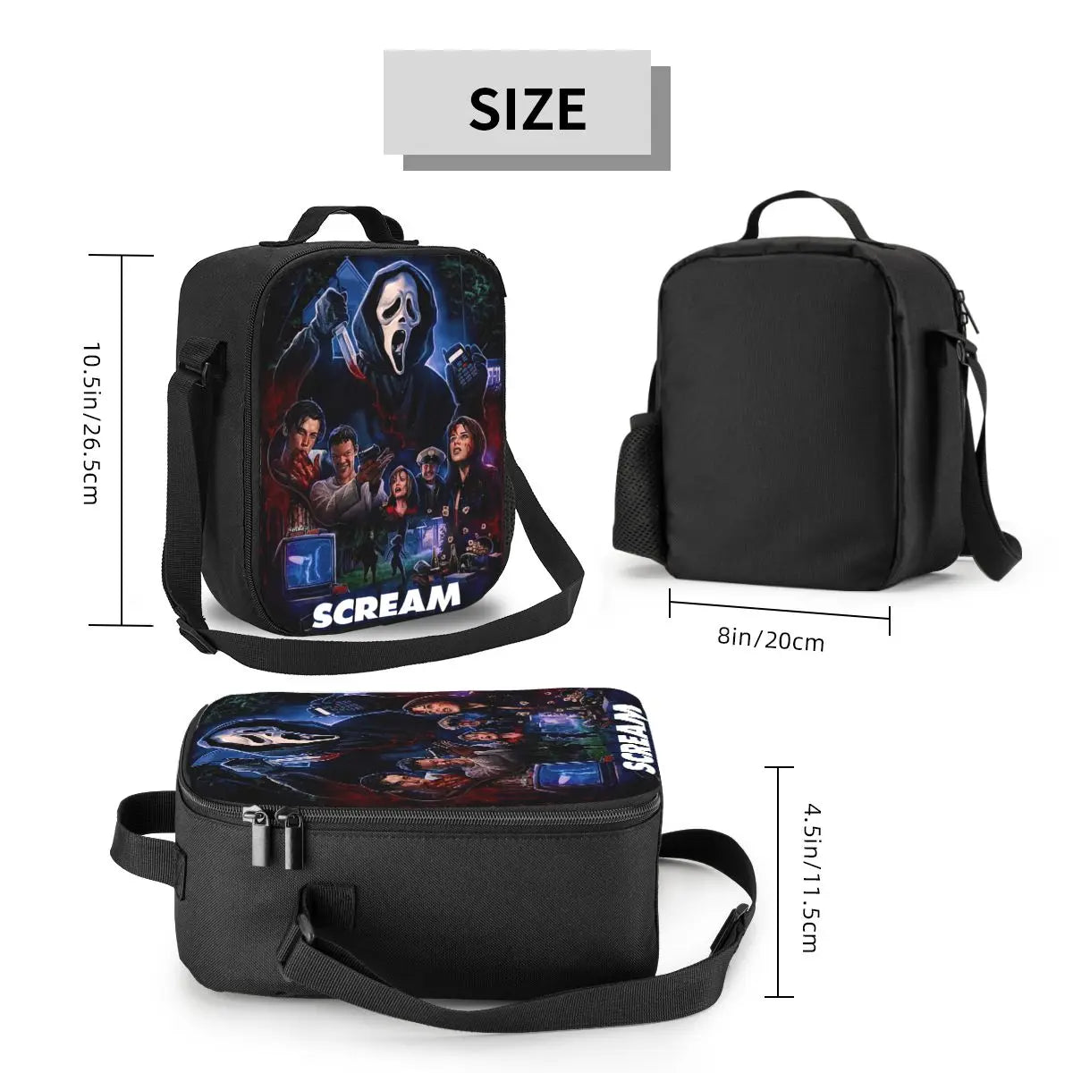 Custom Horror Movie Killer Lunch Bag Women Thermal Cooler Insulated Lunch Box for Kids School Children