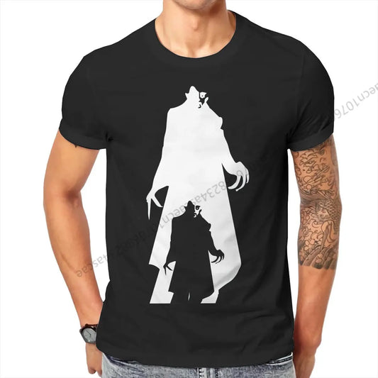 Shandow Nosferatu Horror Movie Men T Shirt Crewneck TShirt Cotton Clothing