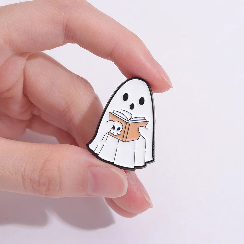 Pumpkin Mushroom Ghost Brooch Design Sense Creative Medal Enamel Pin Accessories Metal Badges Halloween Jewelry Wholesale