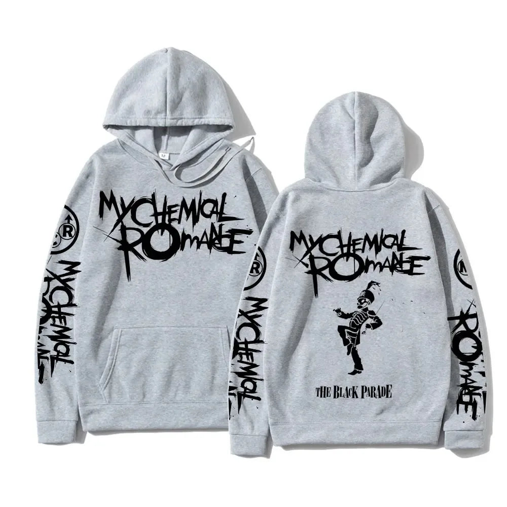 My Chemical Romance Double Sided Graphic Hoodies Streetwear Black Parade Punk Emo Rock Hoodie Men's Hot Hooded Sweatshirt Tops