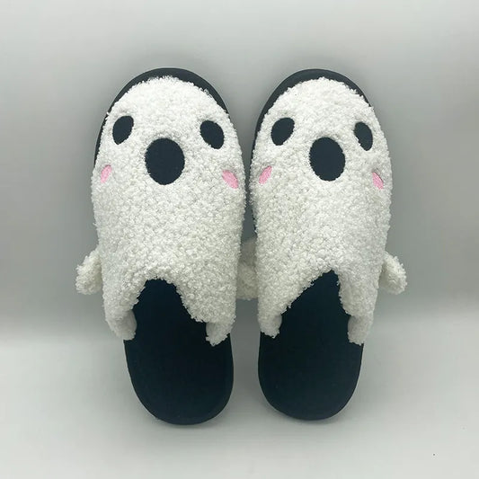 Ghost Plush Slippers & Orange Batty Socks