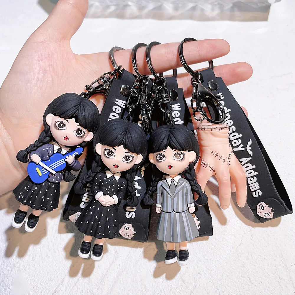 Wednesday Addams Silicone Keychain