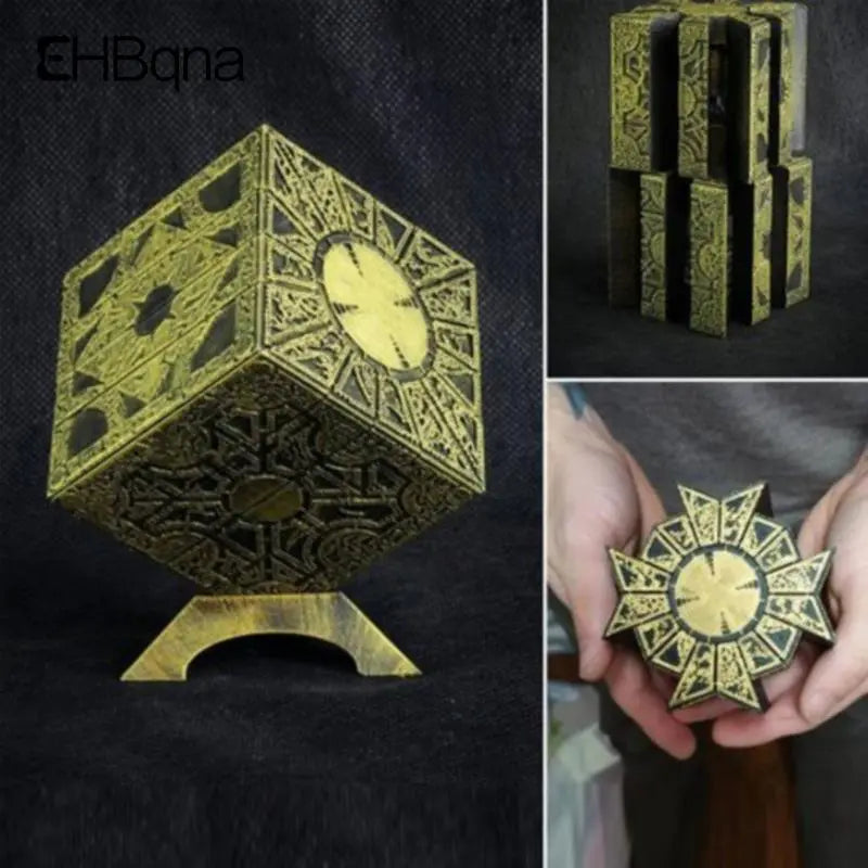 1:1 Hellraiser Puzzle Box Moveable Lament Horror Terror Figures Film Serie Hellraiser Cube Fully Pinhead Prop Figurine Toy