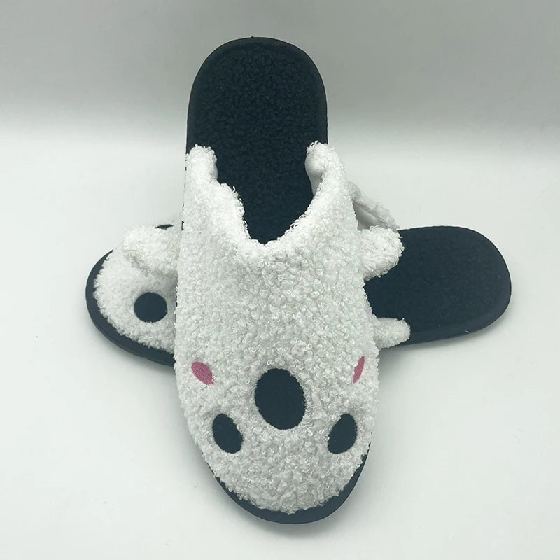 Ghost Plush Slippers & Orange Batty Socks