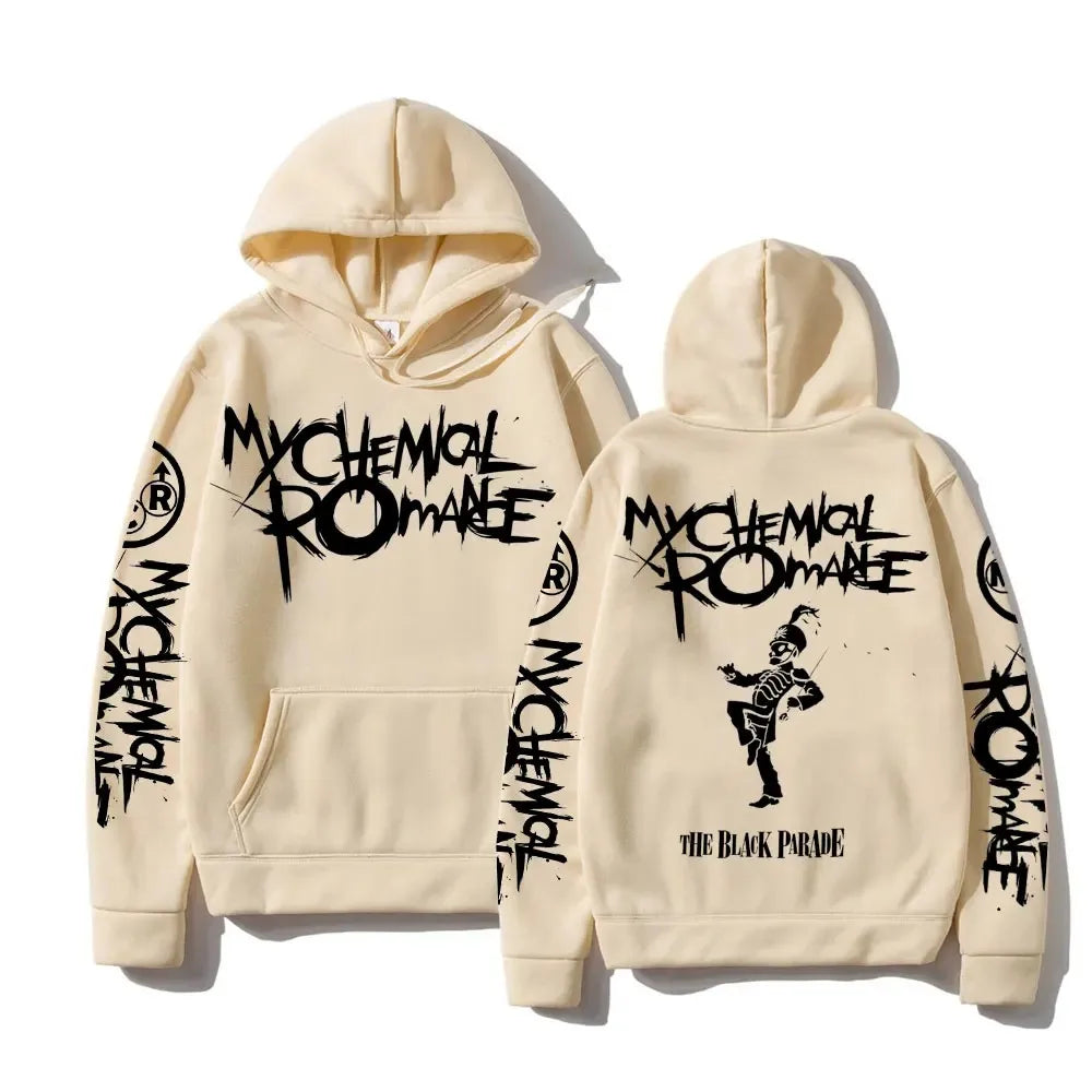 My Chemical Romance Double Sided Graphic Hoodies Streetwear Black Parade Punk Emo Rock Hoodie Men's Hot Hooded Sweatshirt Tops