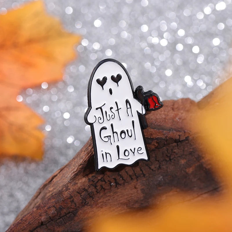 Just a Ghoul In Love Enamel Pin