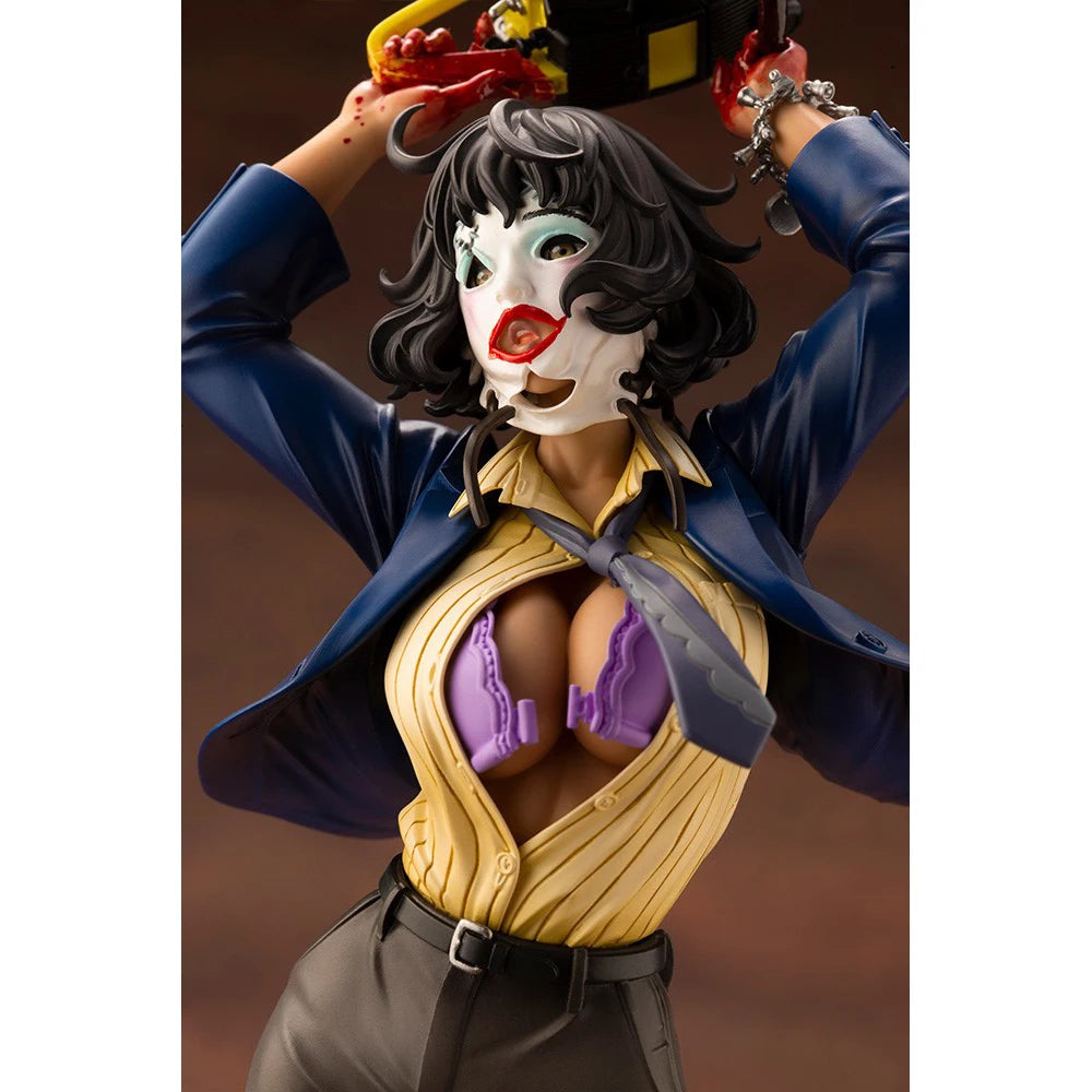 In Stock Original Kotobukiya BISHOUJO STATUE LEATHERFACE 1974 1/7 The Texas Chainsaw Portrait Model Toy Collection Doll Gift