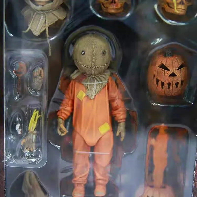 Neca Figure Trick R Treat Action Figure Sam The Great Autumn Spirit Light Up Pumpkin Movie Model