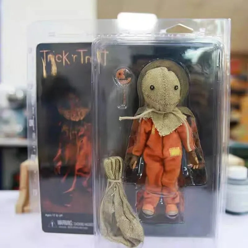 Neca Figure Trick R Treat Action Figure Sam The Great Autumn Spirit Light Up Pumpkin Movie Model