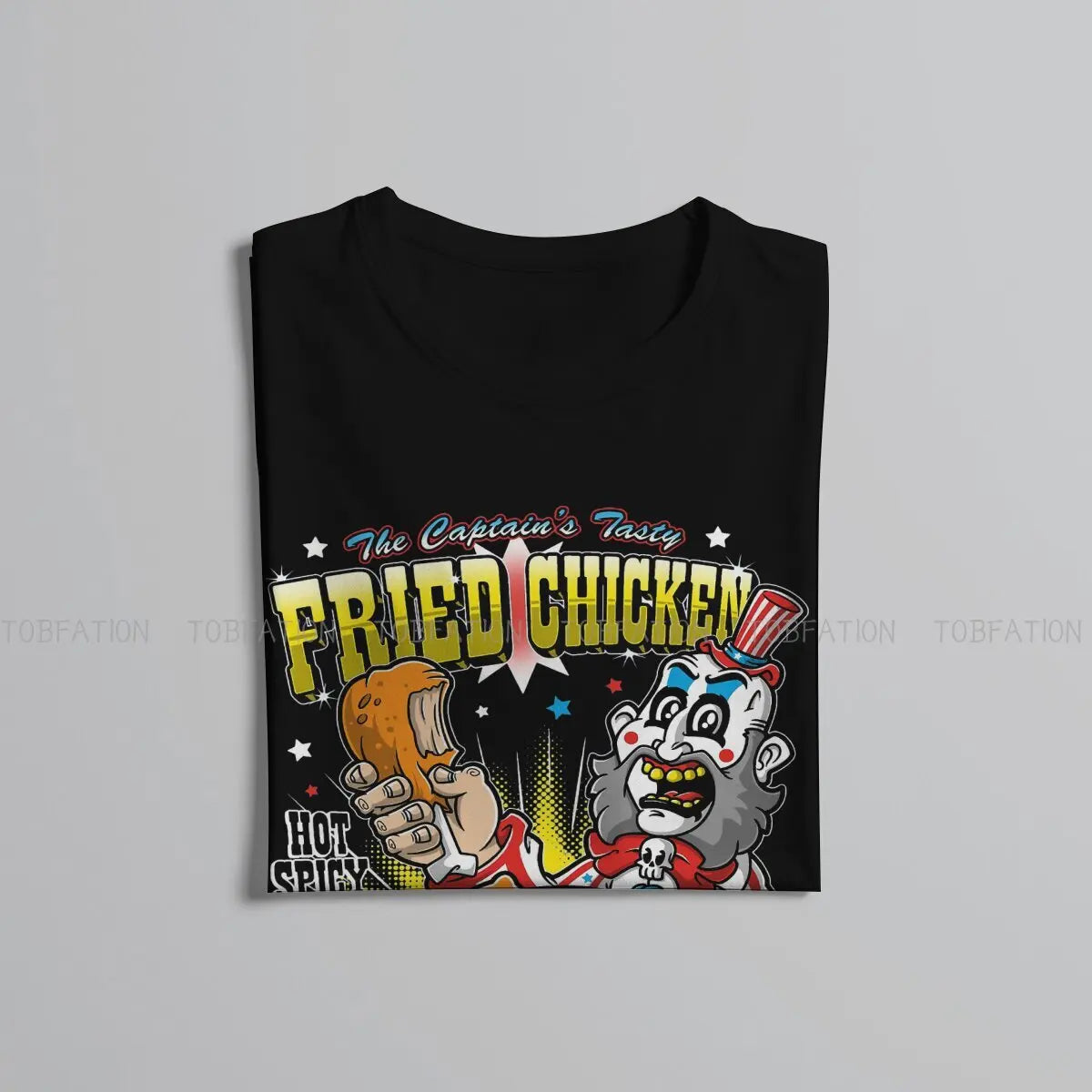 House Of 1000 Corpses Horror Movie Tasty Fried Chicken TShirt Men Alternative Oversized Punk Crewneck Cotton T Shirt