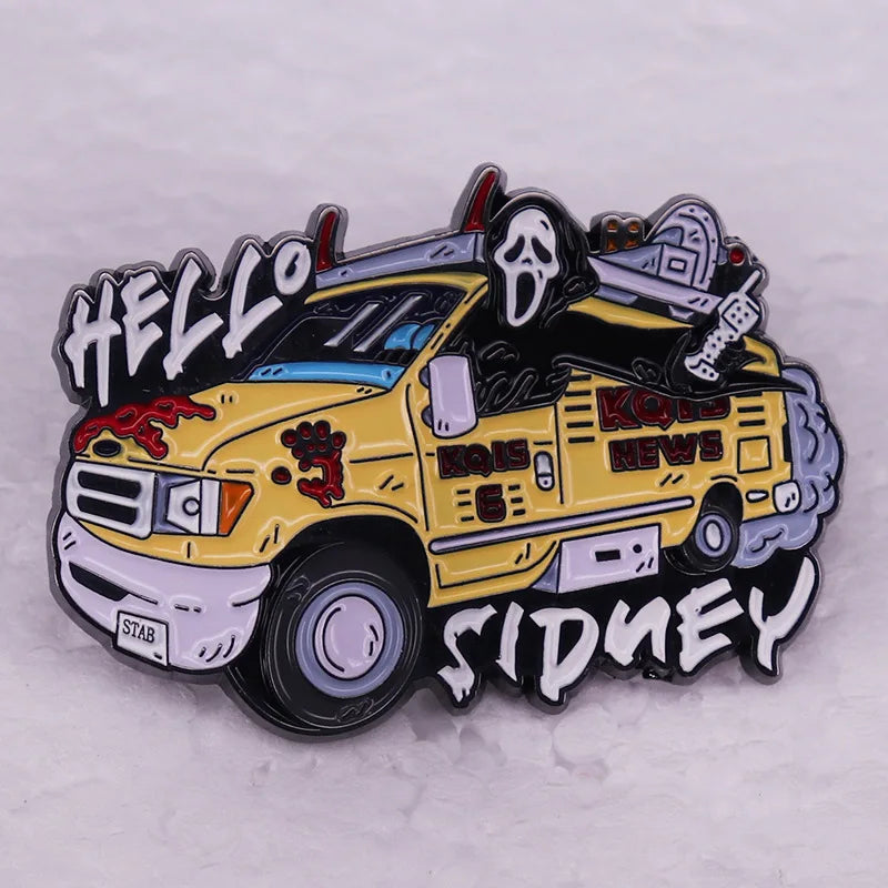 Vintage 90s Scream  Hello Sidney Enamel Pin