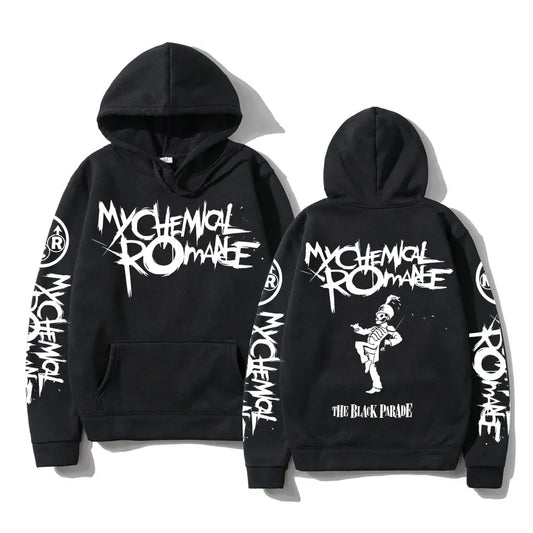 My Chemical Romance Double Sided Graphic Hoodies Streetwear Black Parade Punk Emo Rock Hoodie Men's Hot Hooded Sweatshirt Tops