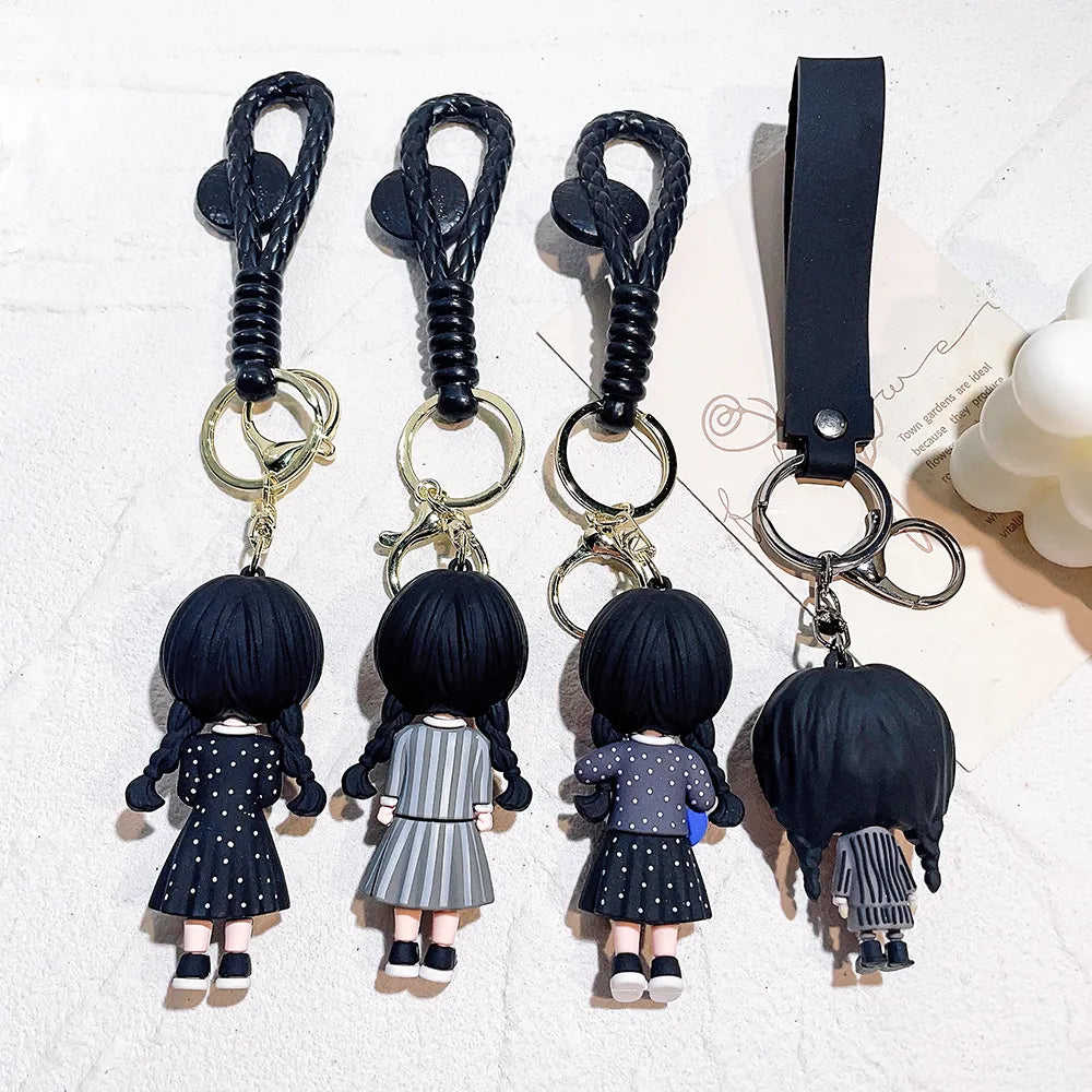 Wednesday Addams Silicone Keychain