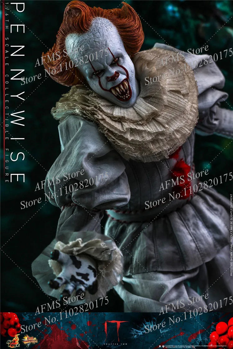 HOTTOYS MMS555 1/6 Scale Collectible Figure It Pennywise Classic Horror Movie Joker Full Set 12Inch Men Soldier Action Figure