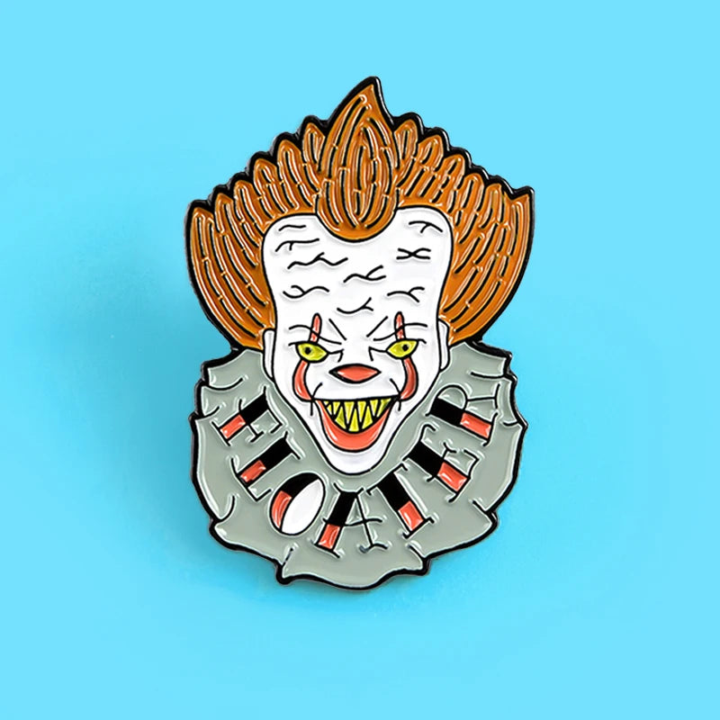 JOKER Brooches Movie DC JOKER Enamel Pins Lapel Pin Badge Thriller movie Jewelry Gift For Women fans Horror Stephen King's