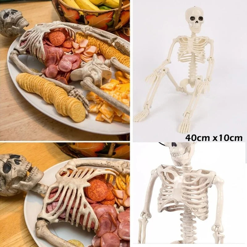 Simulation Skeleton Human Halloween Prop Plastic Skeleton Bones Horror Human Bones For House Party Halloween Decoration