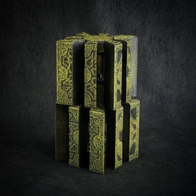 1:1 Hellraiser Puzzle Box Moveable Lament Horror Terror Figures Film Serie Hellraiser Cube Fully Pinhead Prop Figurine Toy