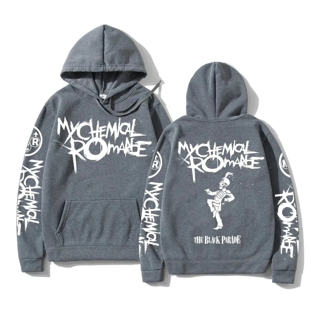 My Chemical Romance Double Sided Graphic Hoodies Streetwear Black Parade Punk Emo Rock Hoodie Men's Hot Hooded Sweatshirt Tops