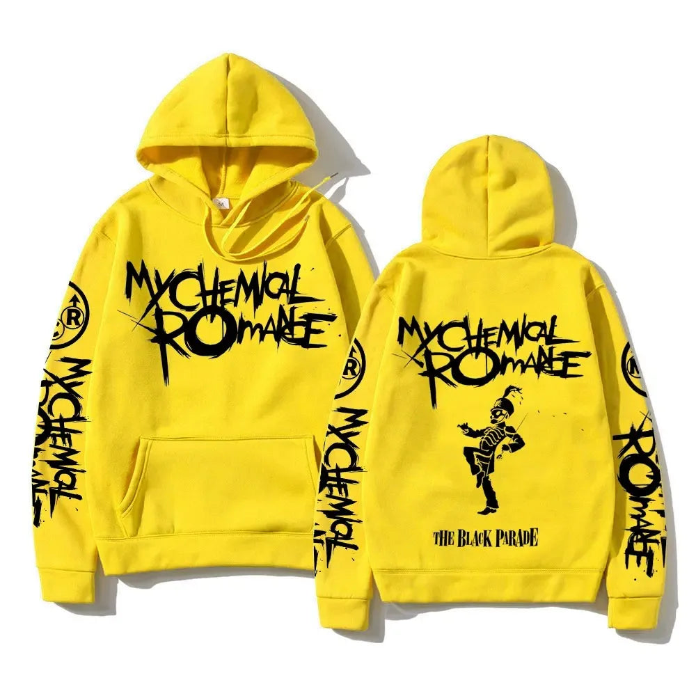 My Chemical Romance Double Sided Graphic Hoodies Streetwear Black Parade Punk Emo Rock Hoodie Men's Hot Hooded Sweatshirt Tops