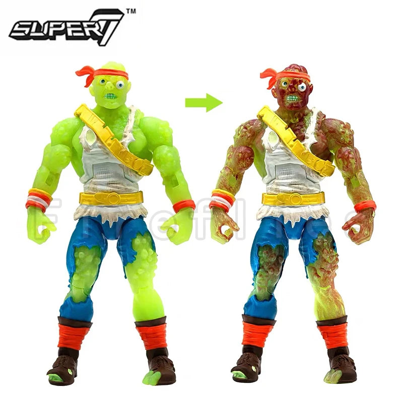 7inches Super7 Toxic Crusaders Ultimates Radioactive Red Rage Action Figure Anime Model For Gift Free Shipping