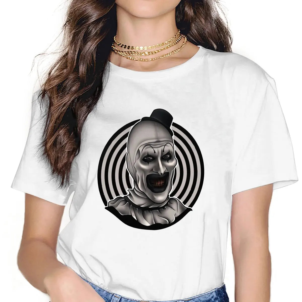 Terriefer Slasher Movie Face Tshirt Homme Clothing Unisex Blusas Polyester T Shirt For Women