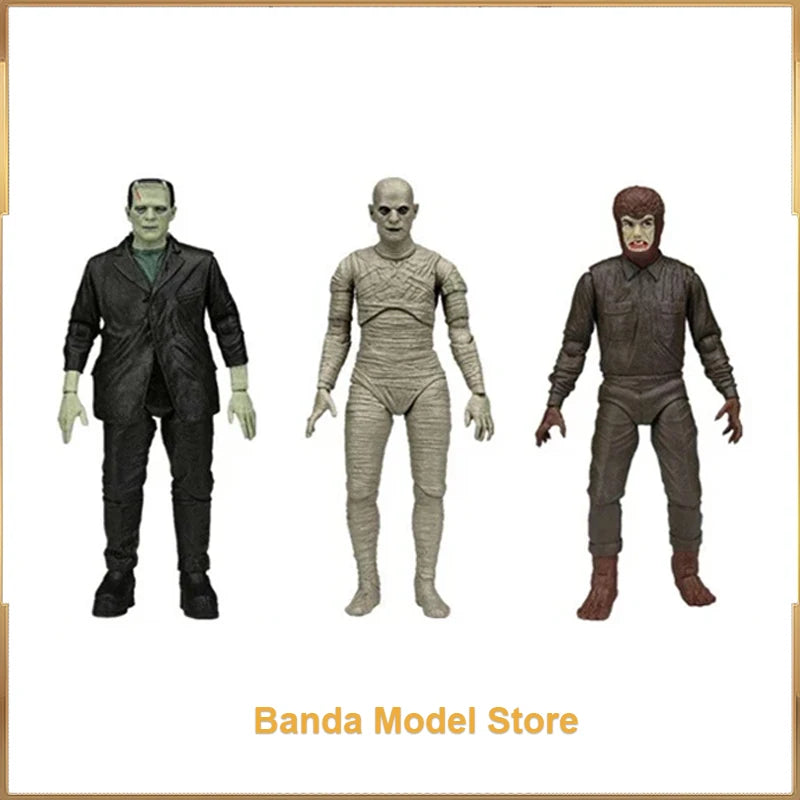 Original NECA Frankenstein The Mummy The wolfman Anime Figure 16CM PVC Boxed Toy Gift Collectible Model In Stock