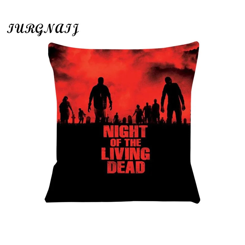 Cushion Cover for Sofa Night of the Living Dead Pillow Case Cover Seat Car Throw Pillowcase 45X45cm For Home Decorative SJ-536