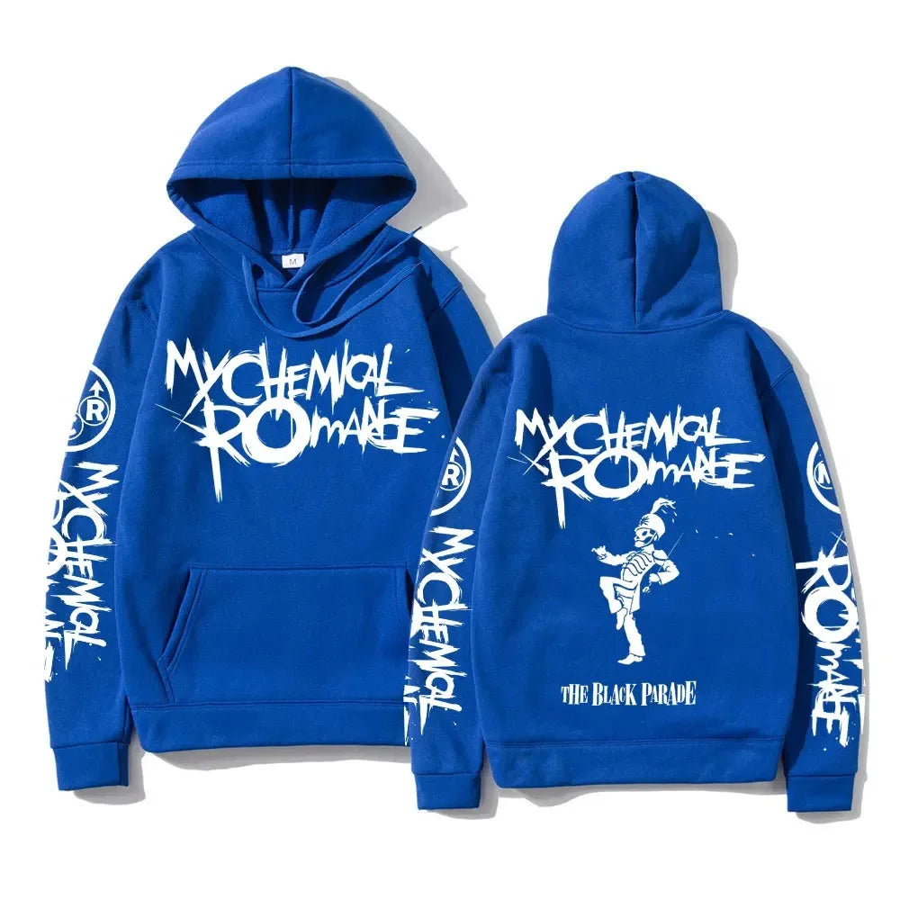 My Chemical Romance Double Sided Graphic Hoodies Streetwear Black Parade Punk Emo Rock Hoodie Men's Hot Hooded Sweatshirt Tops