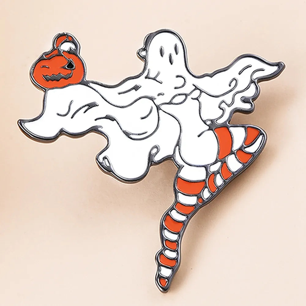 Catuni Halloween Ghost Funny Pin Brooch Cute Enamel Bag Lapel Backpack Badge Jewelry Accessories Collection Girls Women