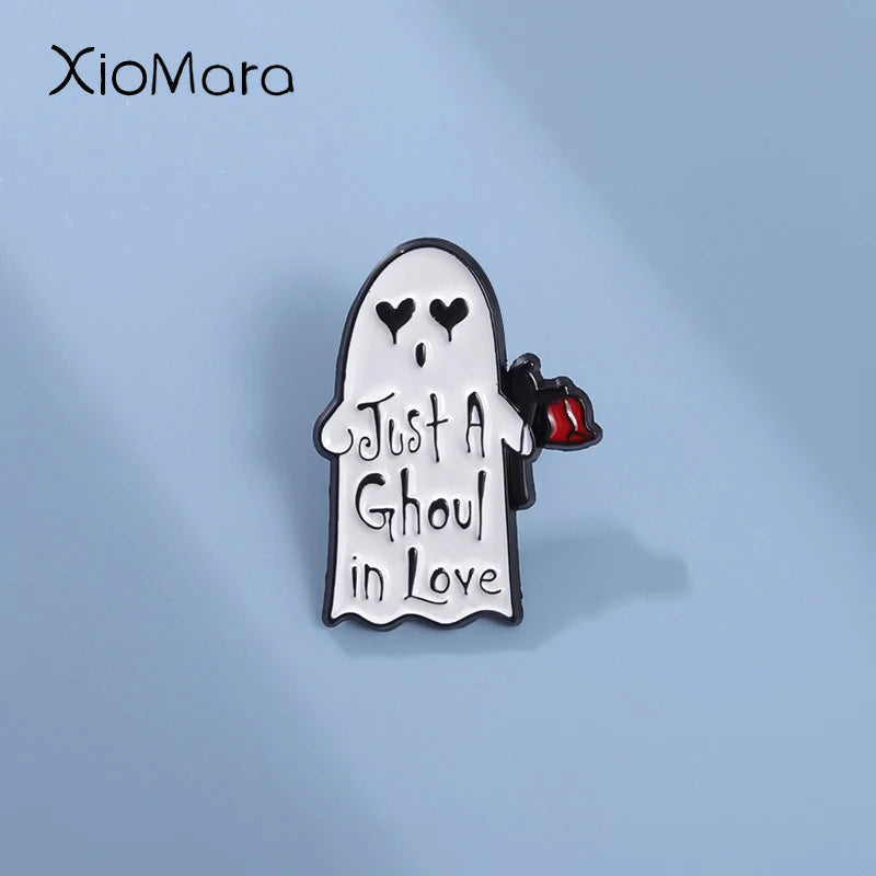 Just a Ghoul In Love Enamel Pin