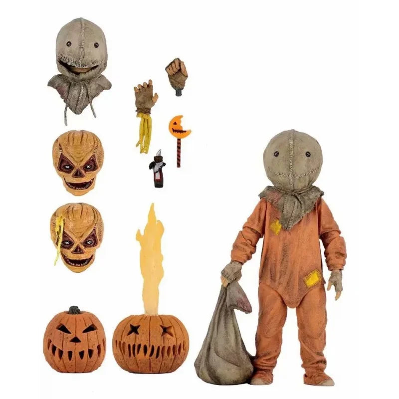 Neca Figure Trick R Treat Action Figure Sam The Great Autumn Spirit Light Up Pumpkin Movie Model