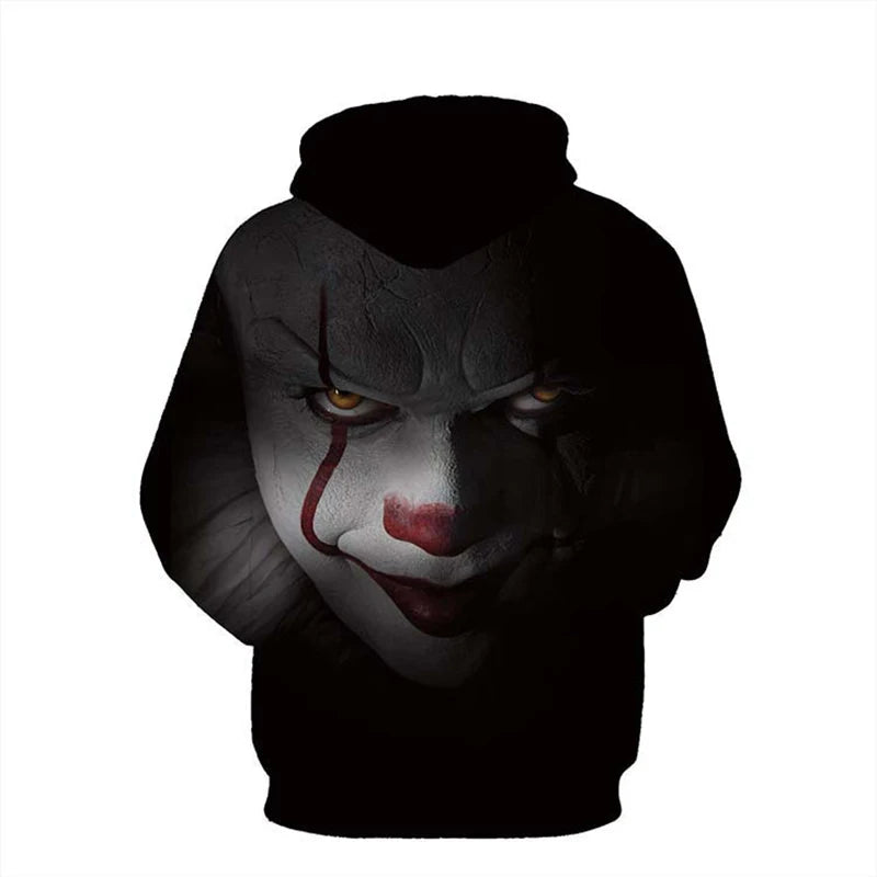 2024 New Hoodies Horror Movies 3D Printed Pullover